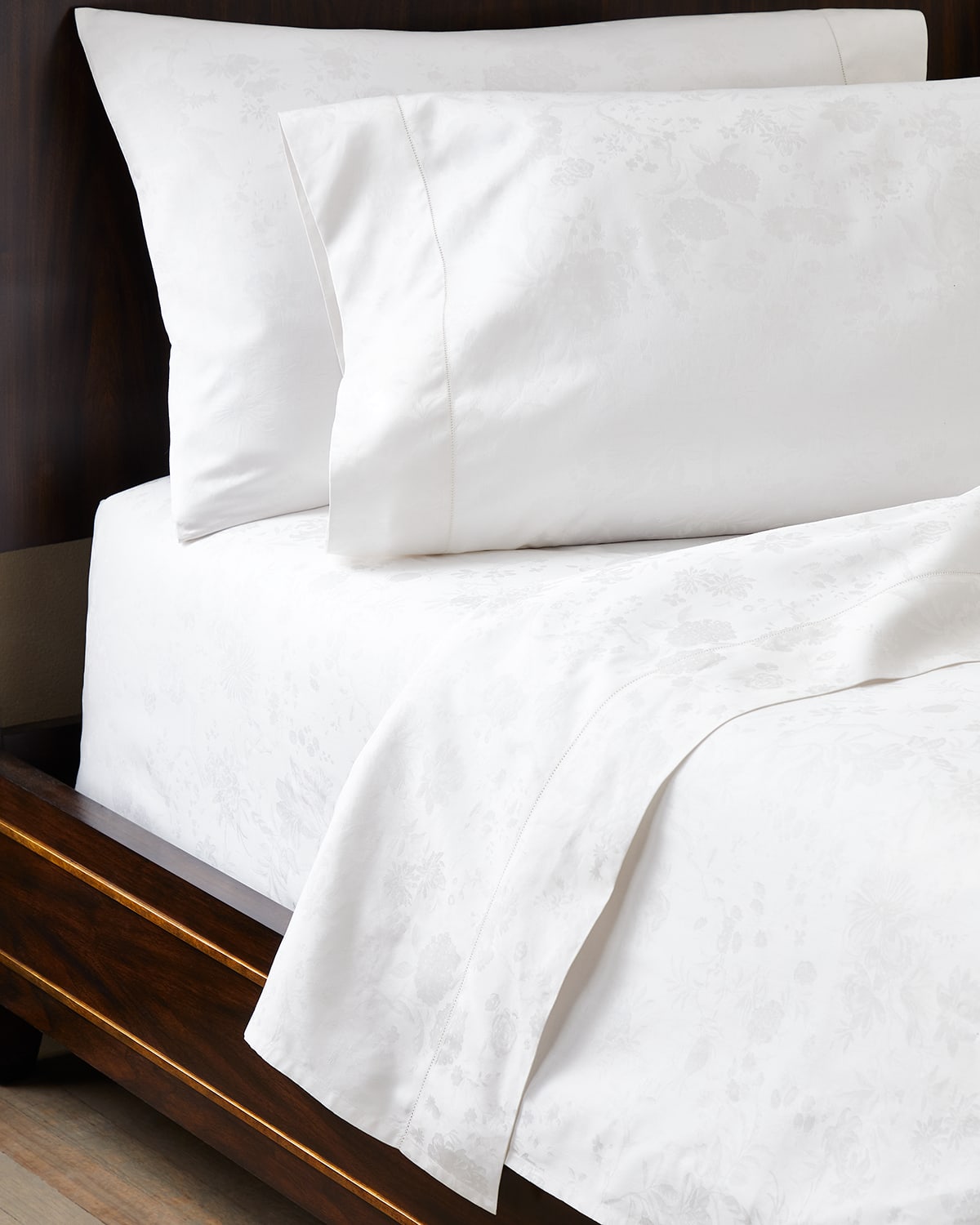 Polo Ralph Lauren Bethany Jacquard Organic Cotton Standard Pillowcase In Platinum