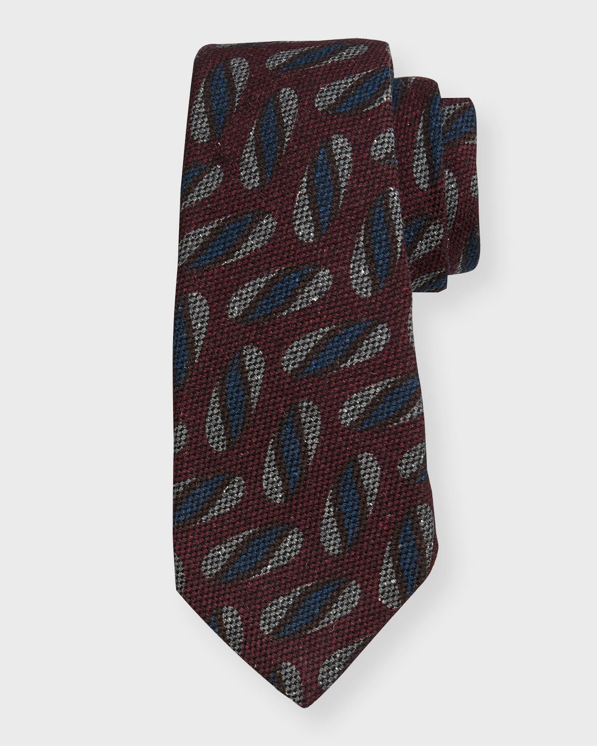 Men's Oval-Print Silk Tie