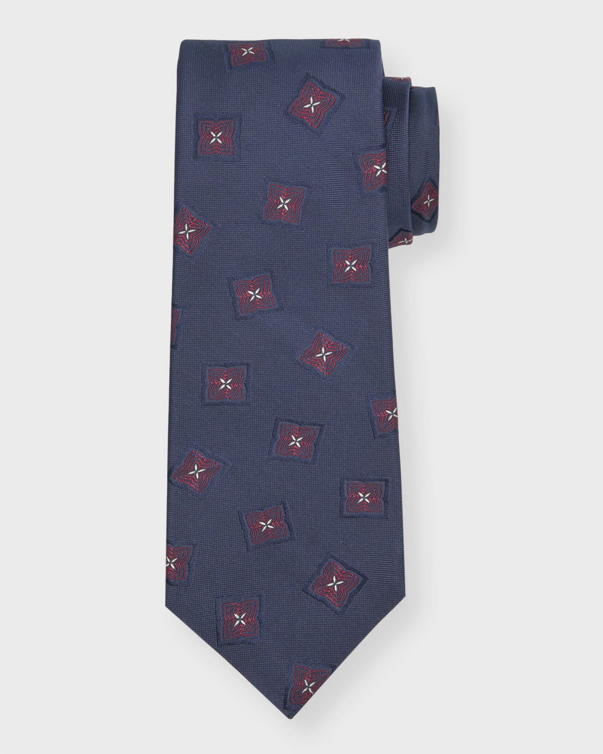 Men's Medallion Jacquard Silk Tie