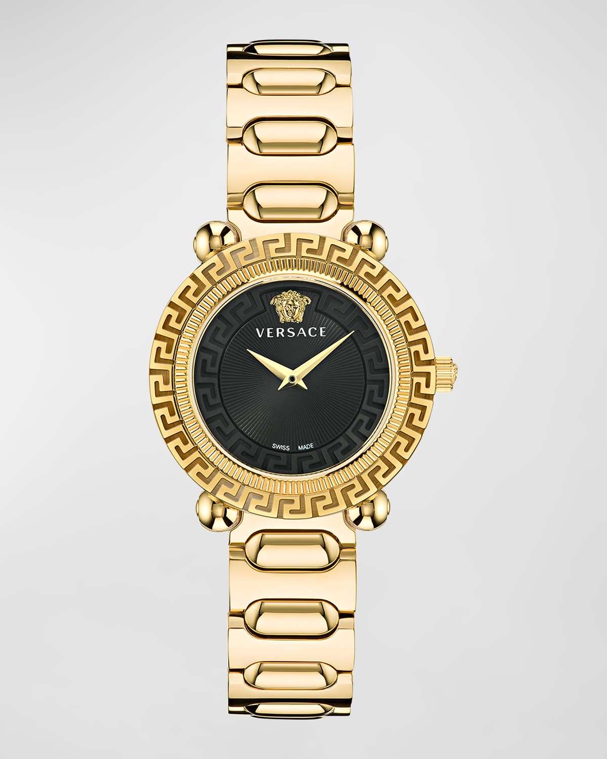 Versace Greca Twist Bracelet Watch In Gold