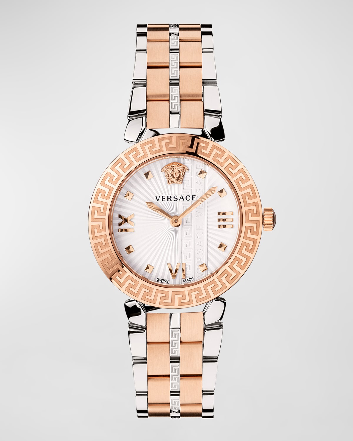 36mm Greca Icon Bracelet Watch, Two-Tone
