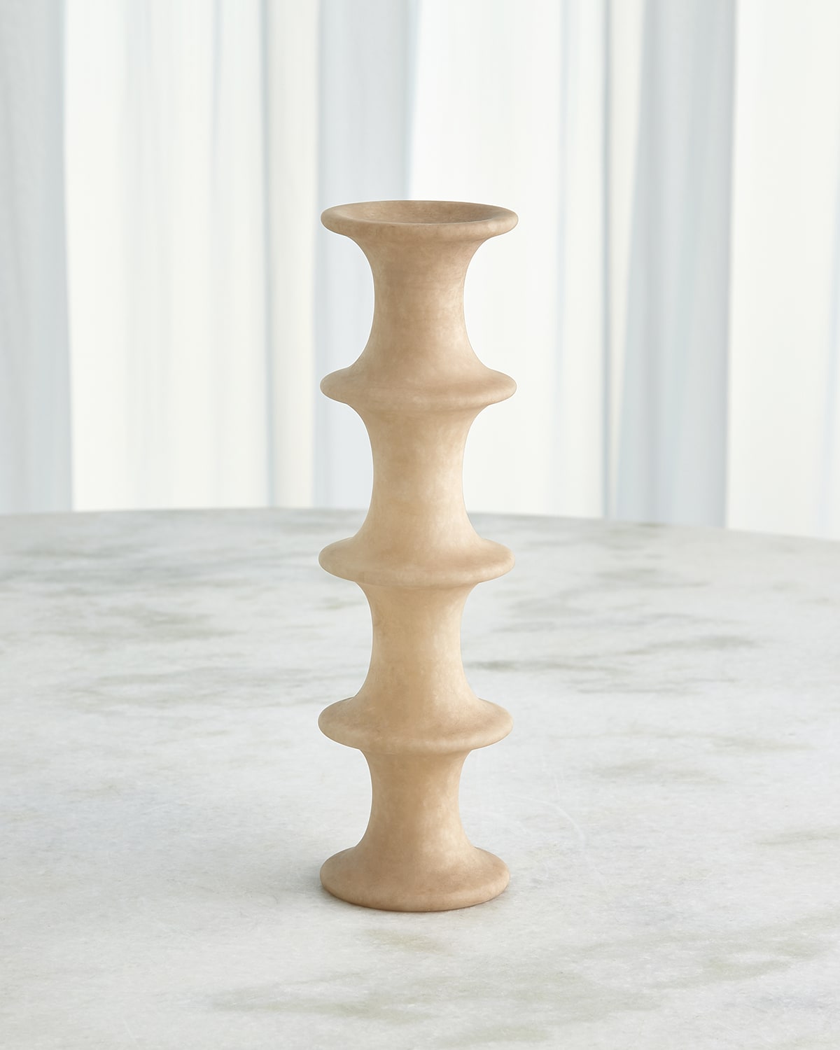 Global Views Ridge Candlestick - Large In Sand