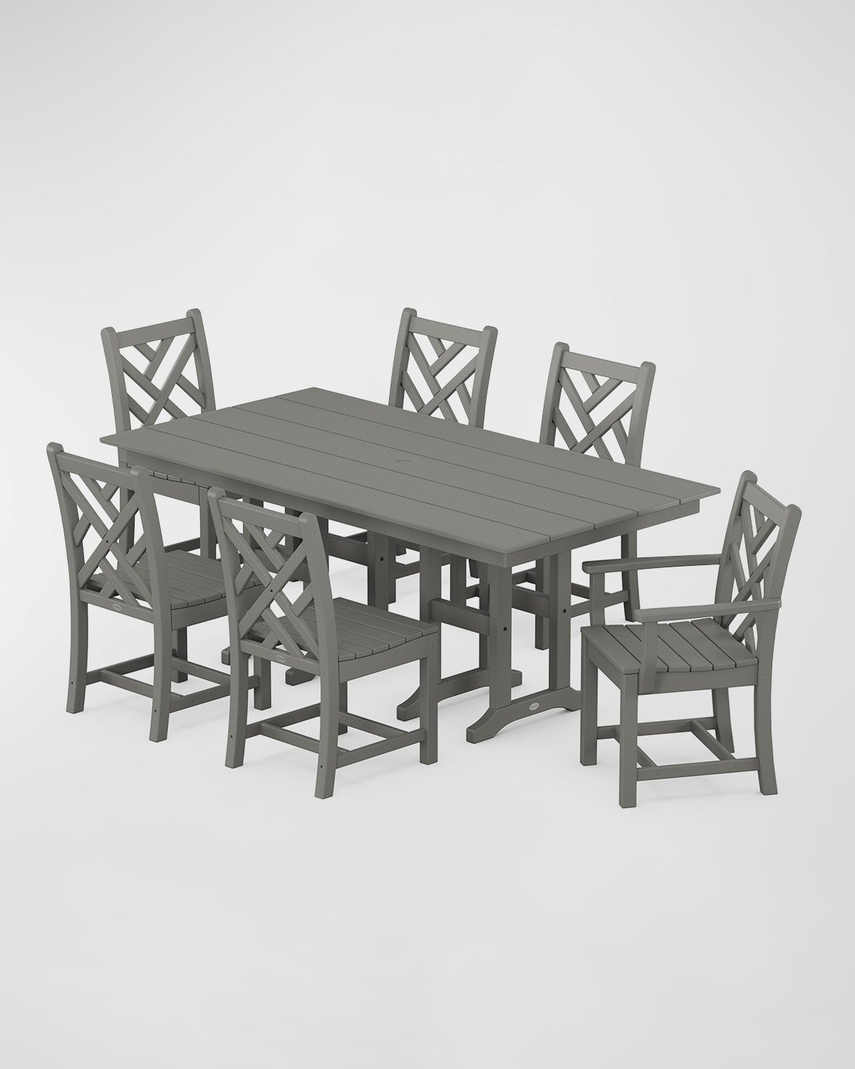 Polywood Chippendale 7-piece Farmhouse Dining Set