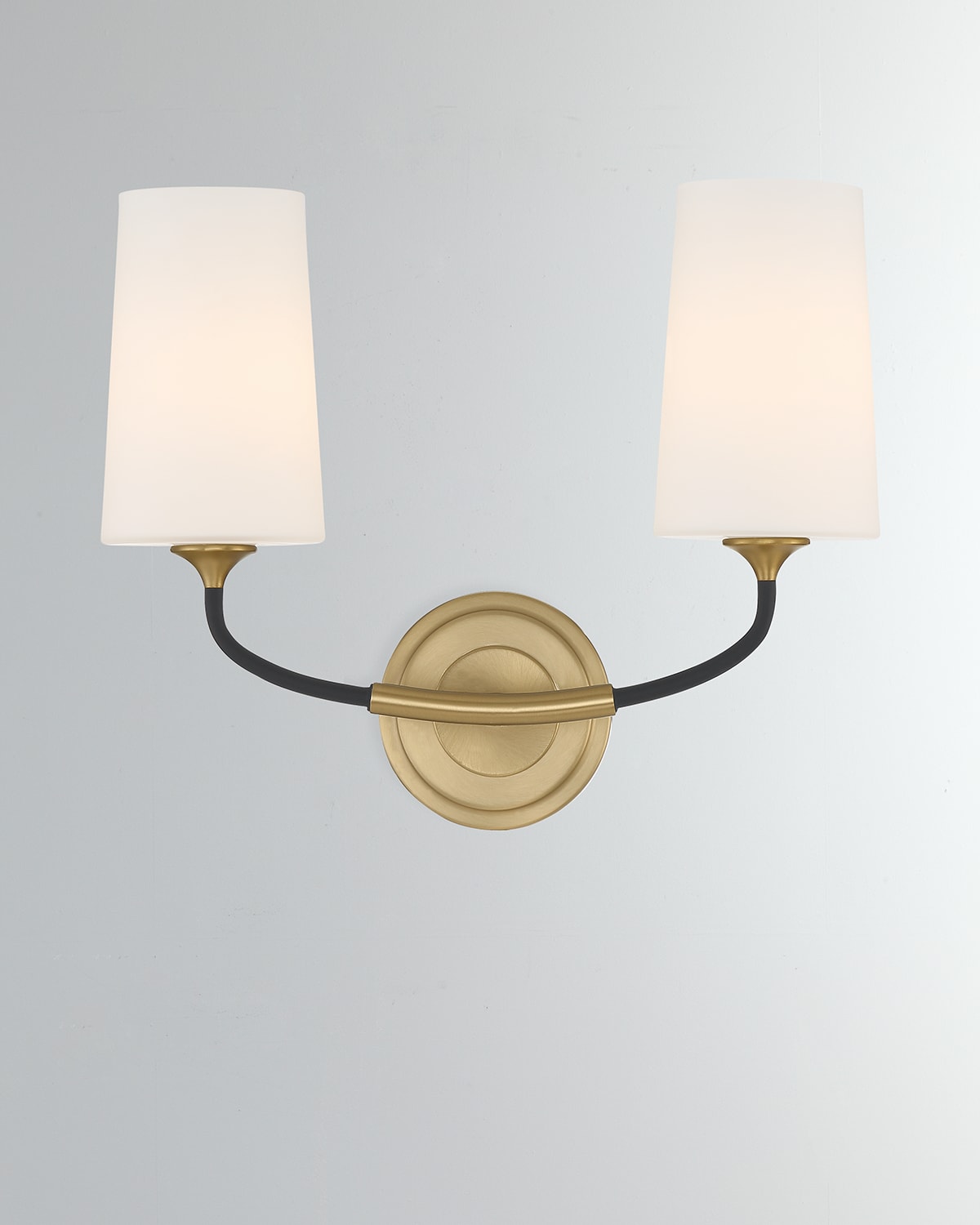 Crystorama Niles 2-light Forged Wall Mount In Black Gold