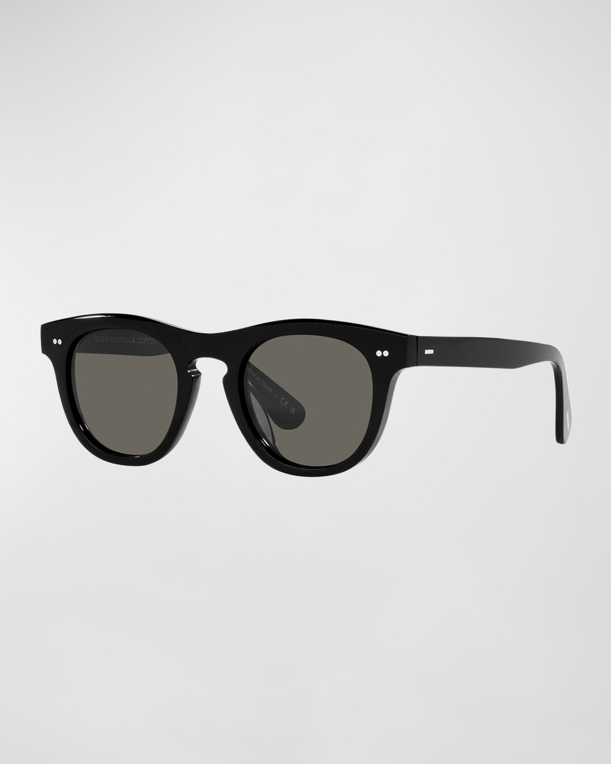 OLIVER PEOPLES MEN'S RORKE ROUND ACETATE & CRYSTAL SUNGLASSES
