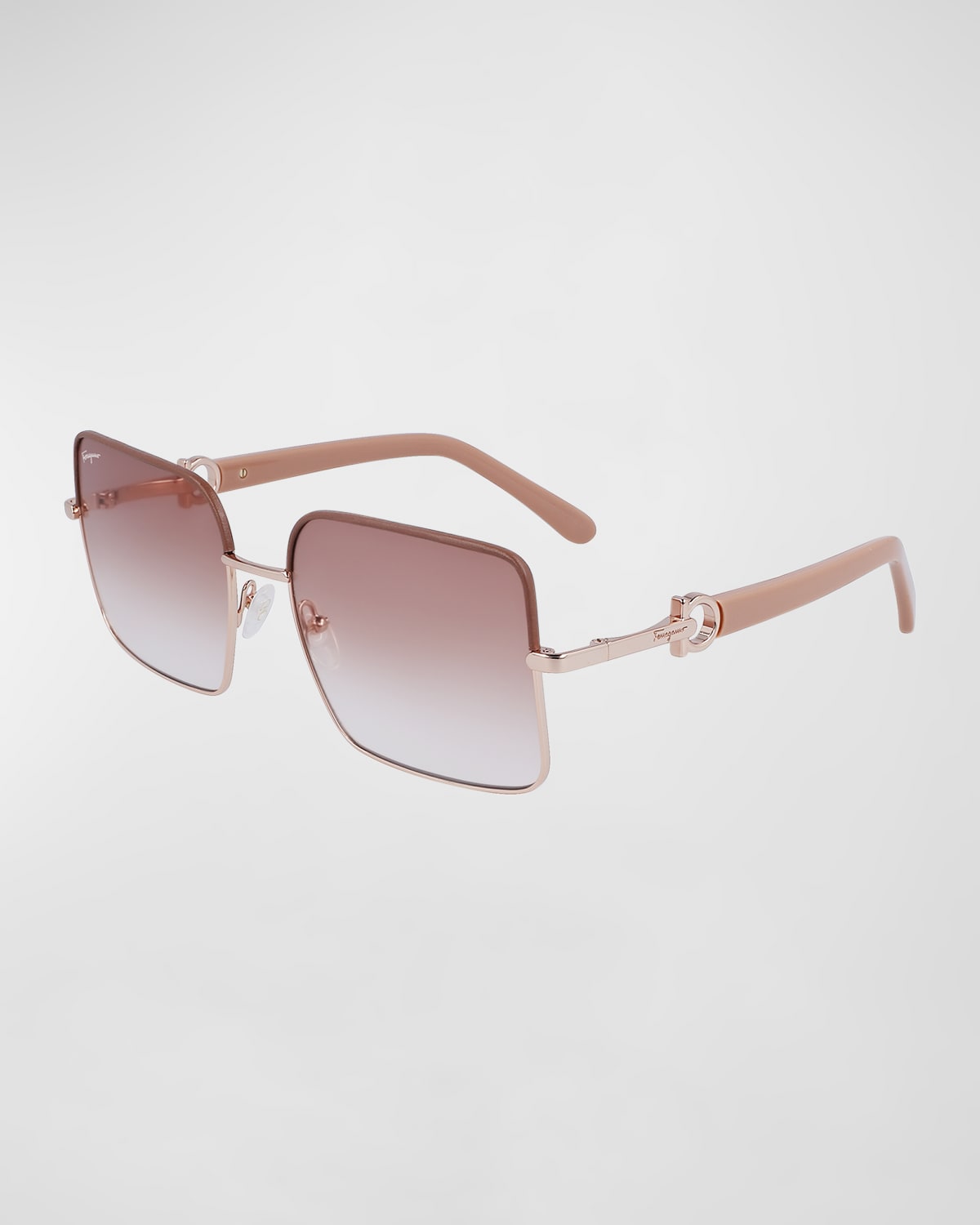 Ferragamo Sunglasses In Rose Gold/nude