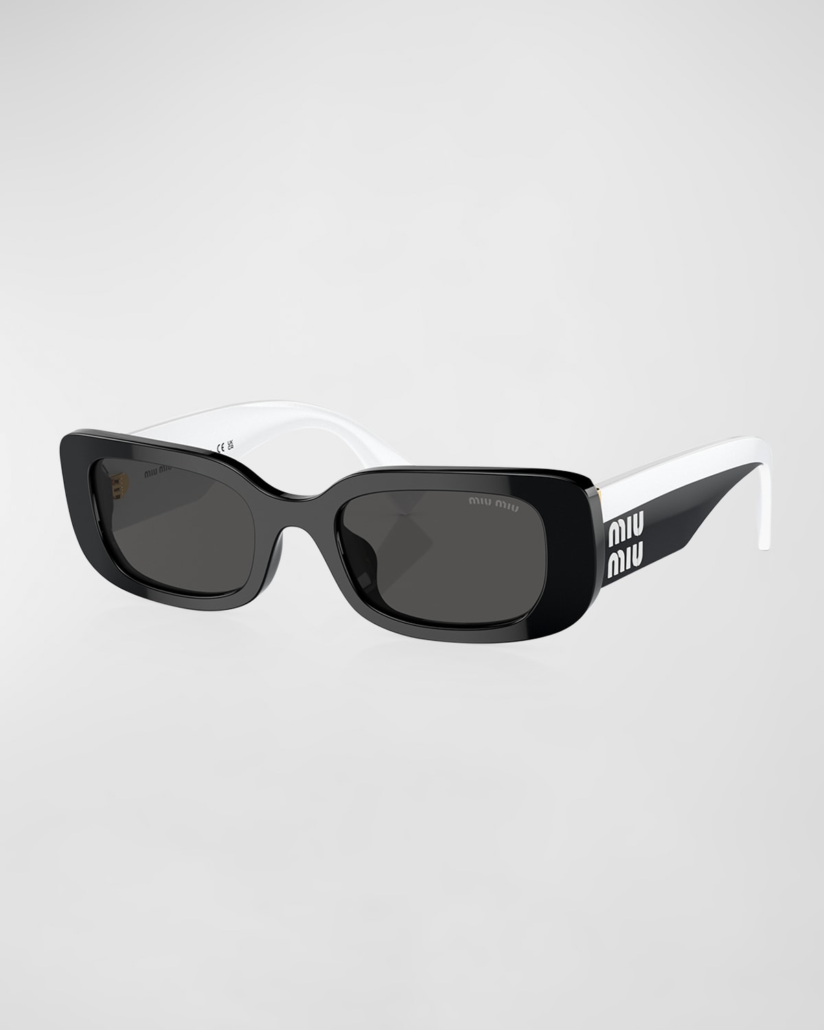 Miu Miu 51mm Rectangular Sunglasses In Black
