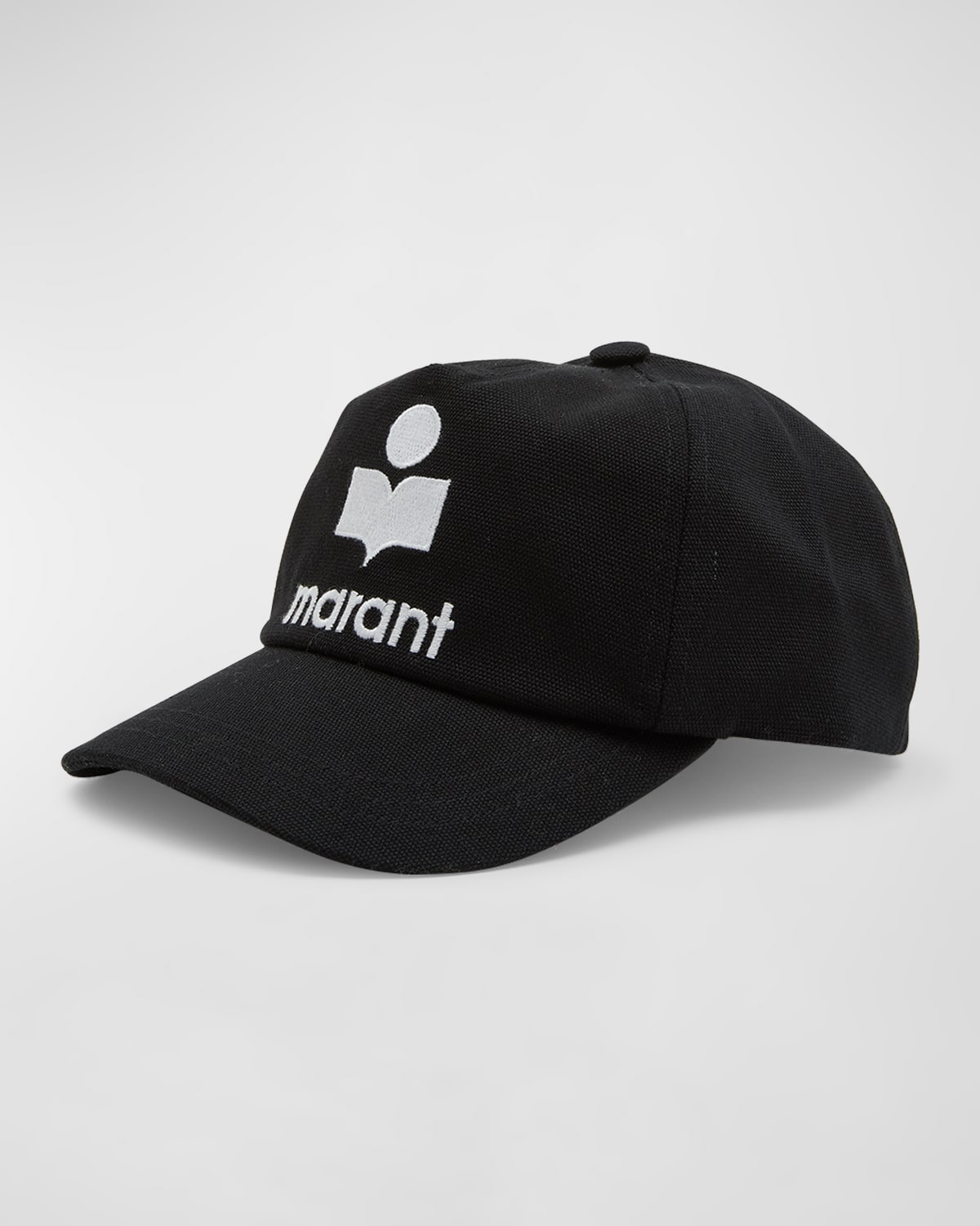 Shop Isabel Marant Tyron Cotton Baseball Cap In Black Ecru