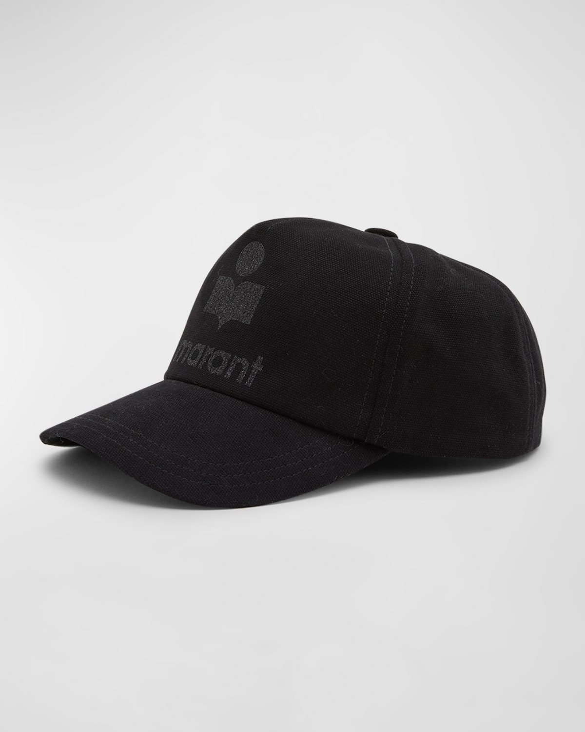 Shop Isabel Marant Tyron Monochrome Cotton Baseball Cap In Black