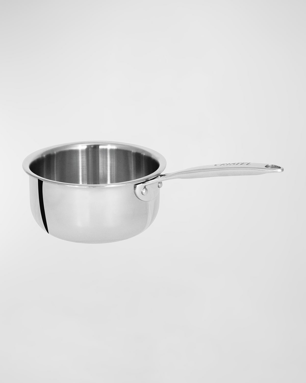 Cristel Castel Pro Mini Fixed-handle Saucepan, 0.6 Qt In Metallic