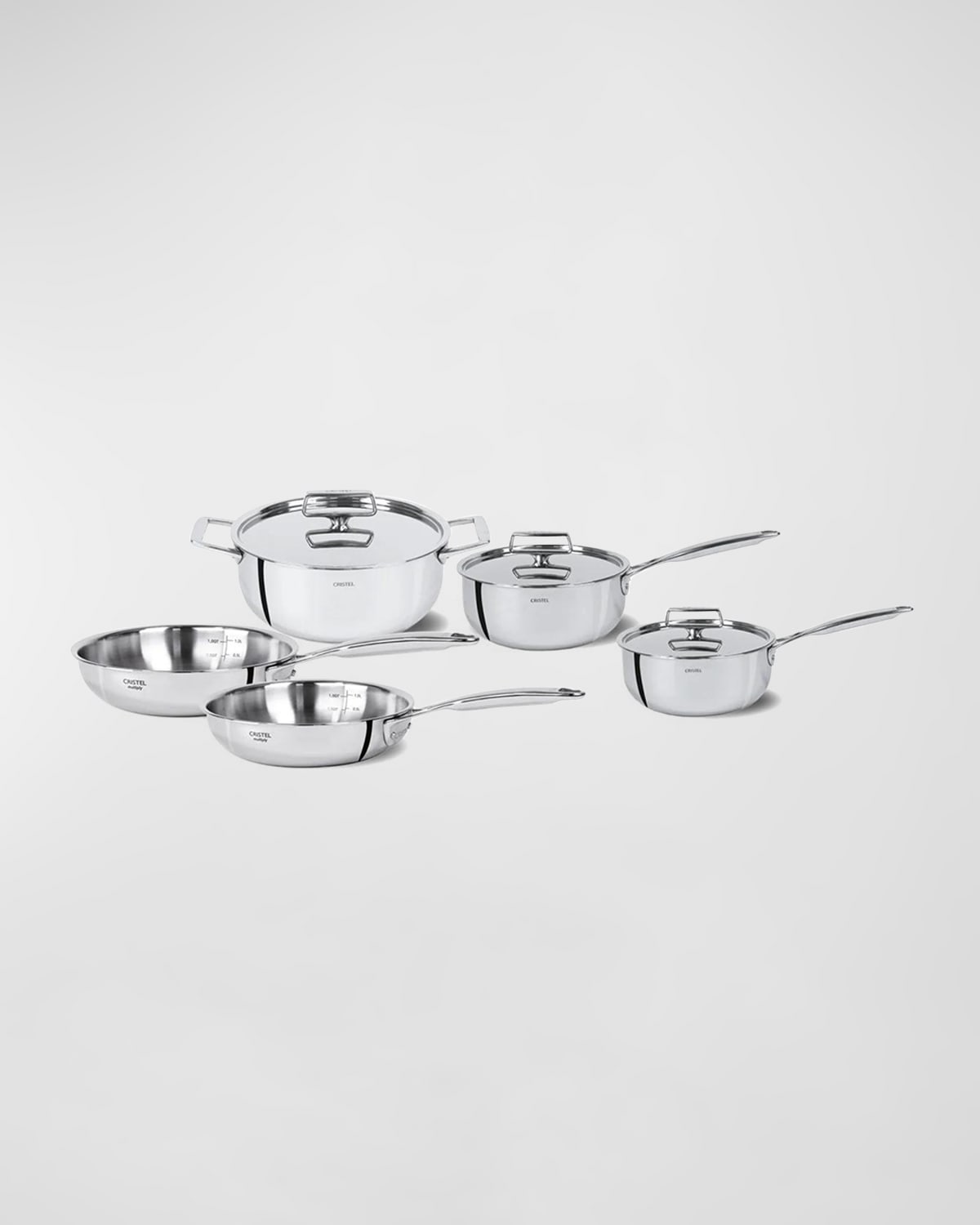 CRISTEL 3-Ply Stainless Steel Saucepan Set (14, 16, 18 and 20cm) with —  Luxe Cucina