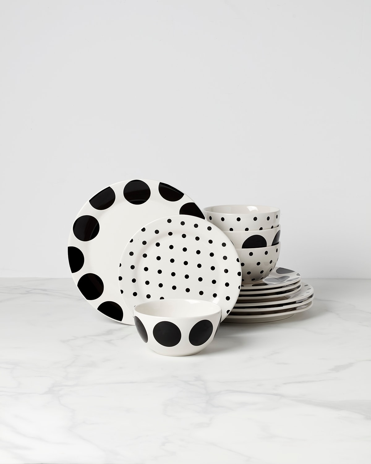 Kate Spade On The Dot 12-piece Stoneware Dinnerware Set