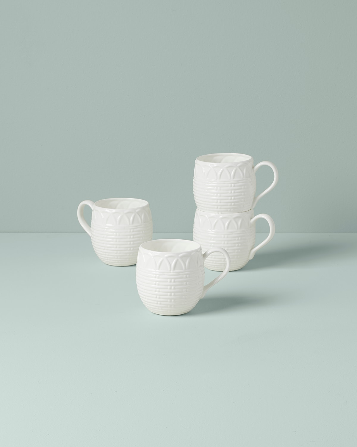 Lenox Wicker Creek Mugs, Set Of 4
