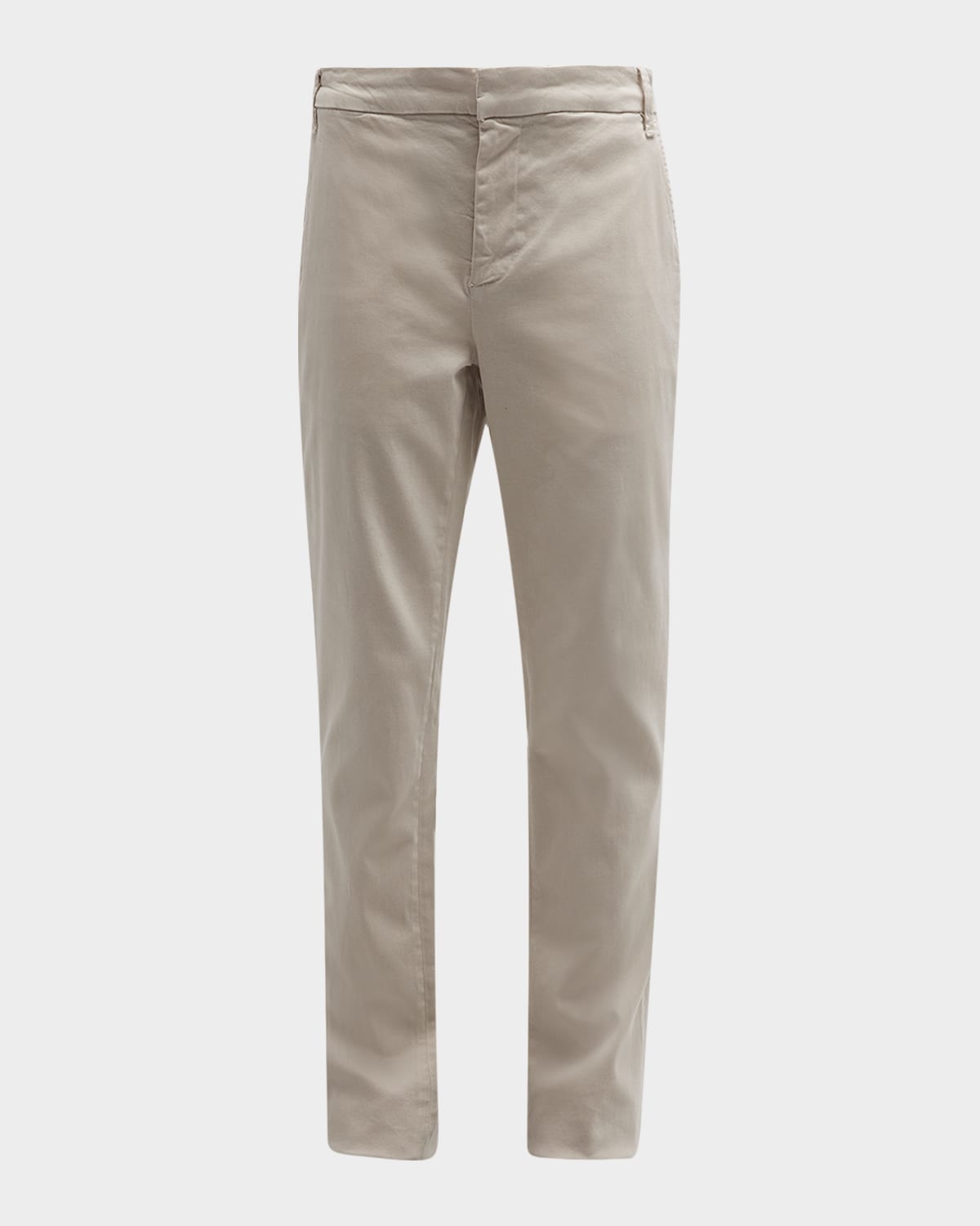 Shop Frame Men's Slim Twill Chino Pants In Milk Beige