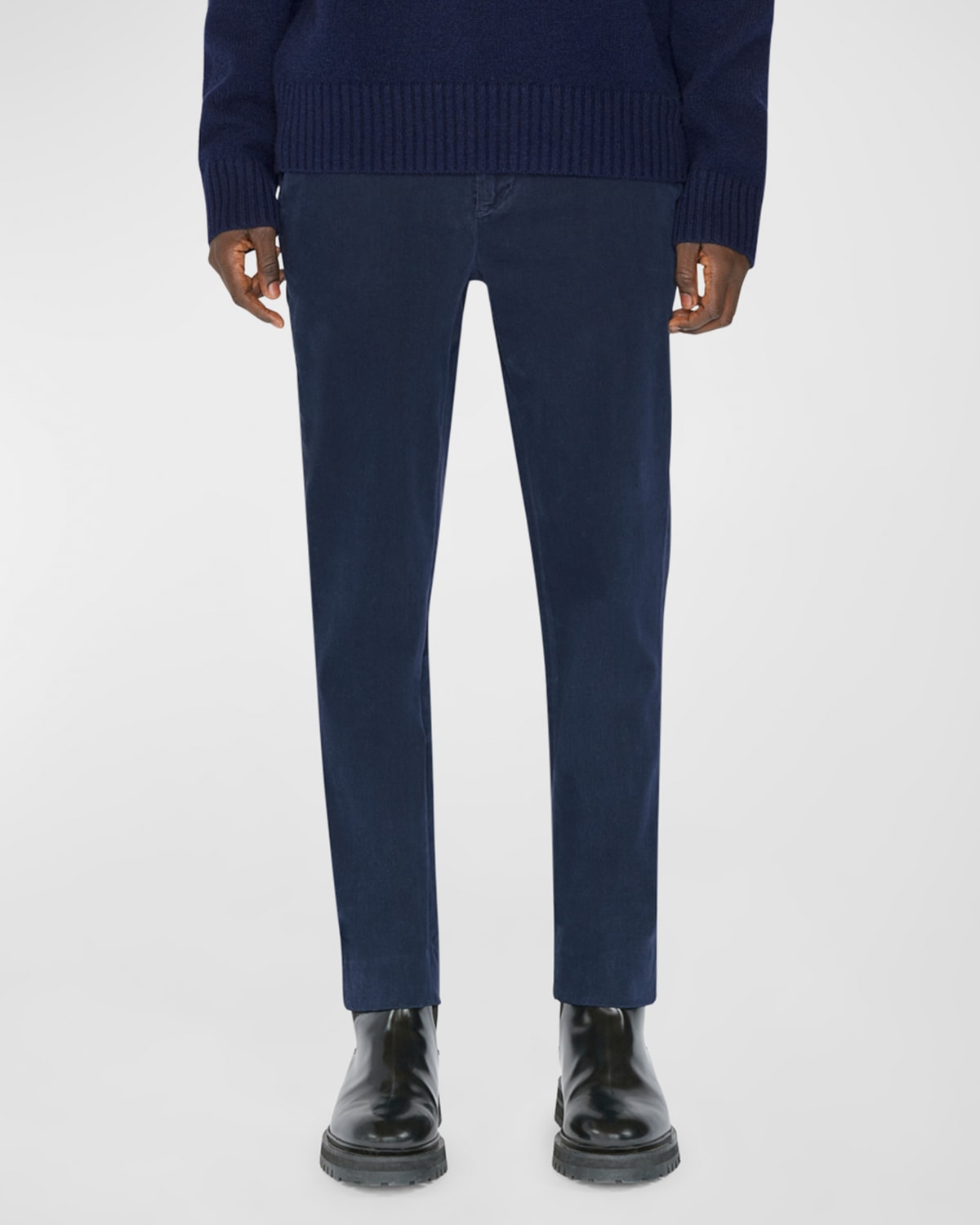 Shop Frame Men's Slim Twill Chino Pants In Navy