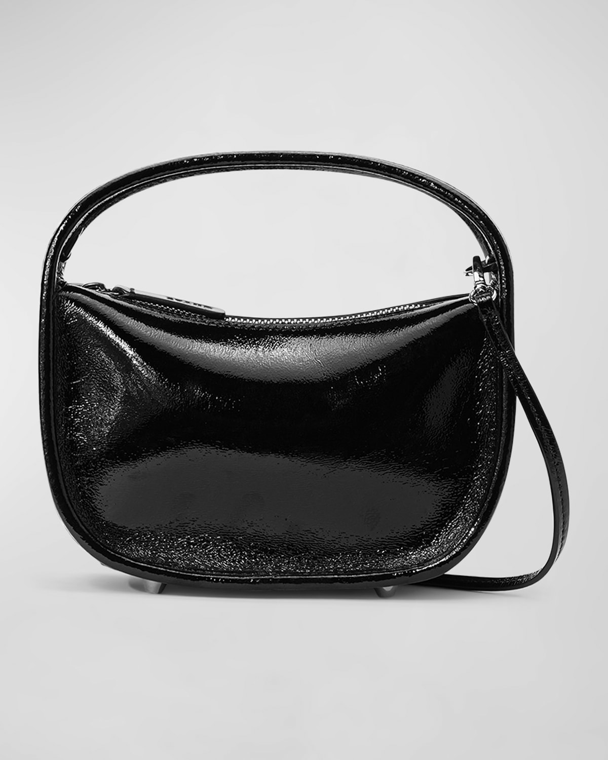 Staud Venice Convertible Patent Leather Crossbody Bag In Black