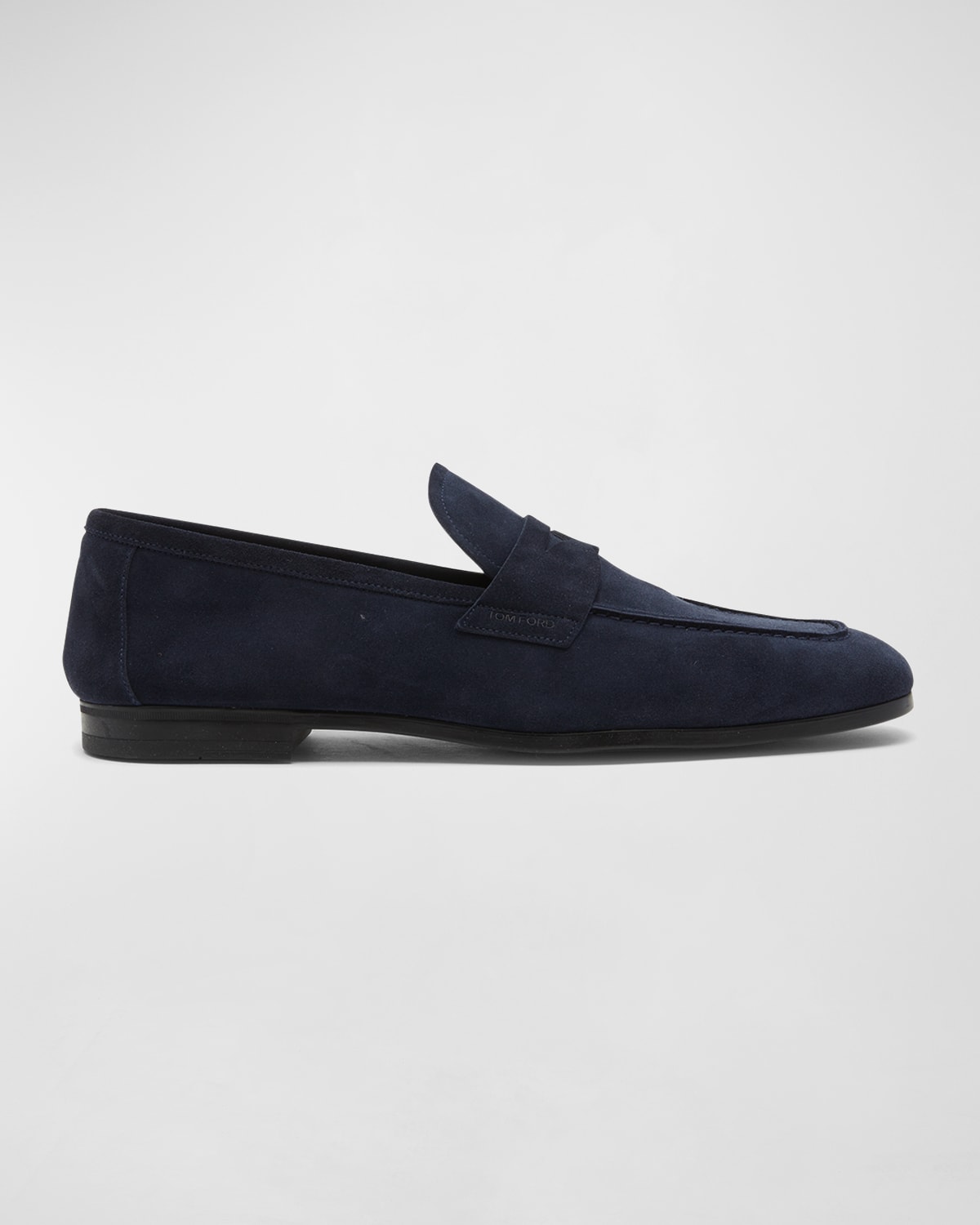 Shop Tom Ford Men's Sean Suede Penny Loafers In Navy