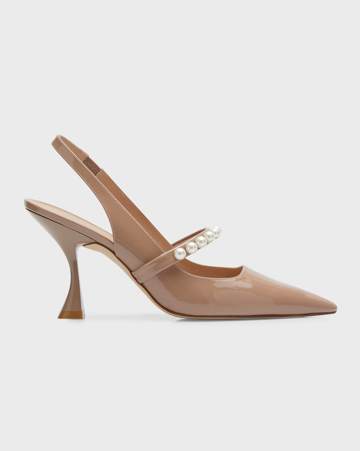 STUART WEITZMAN GOLDIE PEARLY-STRAP SLINGBACK PUMPS