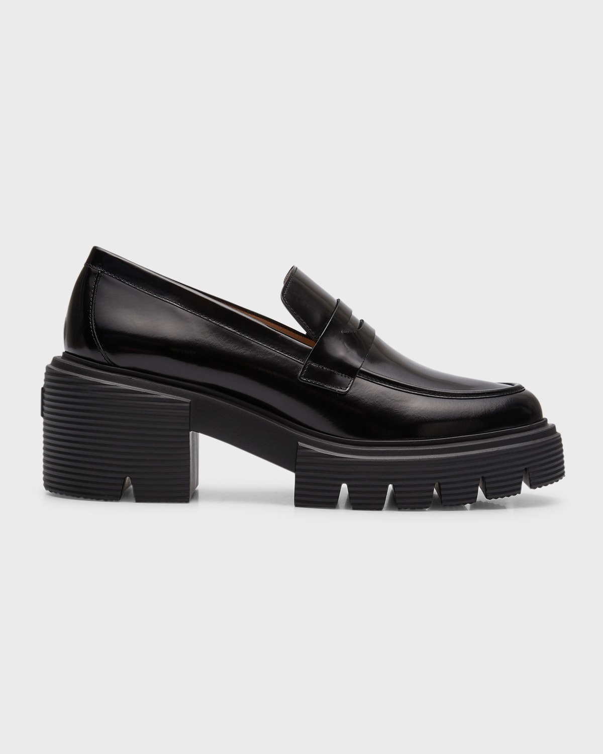 STUART WEITZMAN SOHO LEATHER CASUAL PENNY LOAFERS