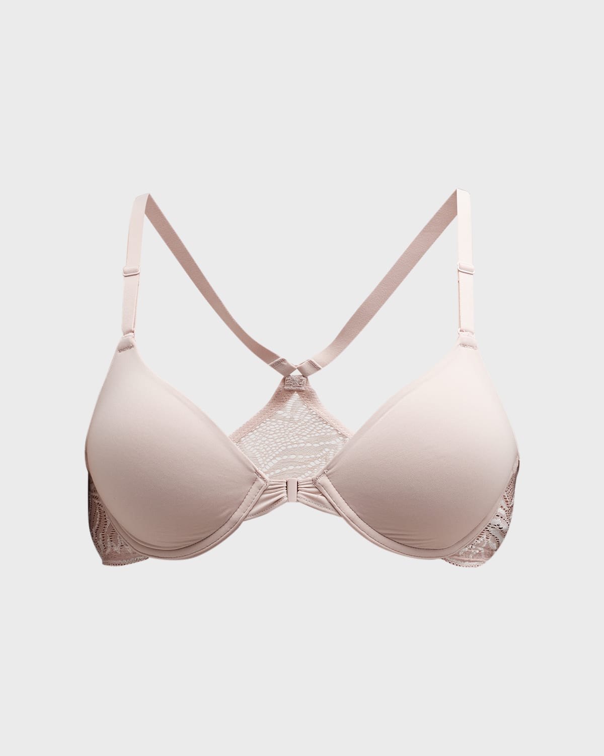 NATORI LUSH LACE-BACK FRONT-CLOSURE CONTOUR BRA