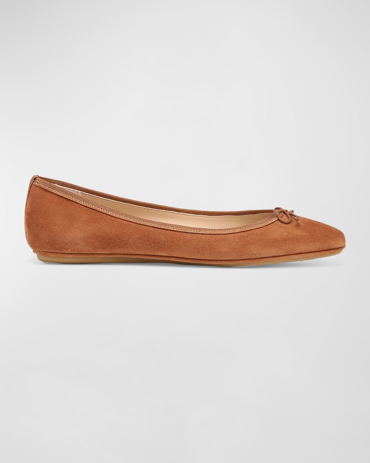 Beatrix Suede Bow Ballerina Flats