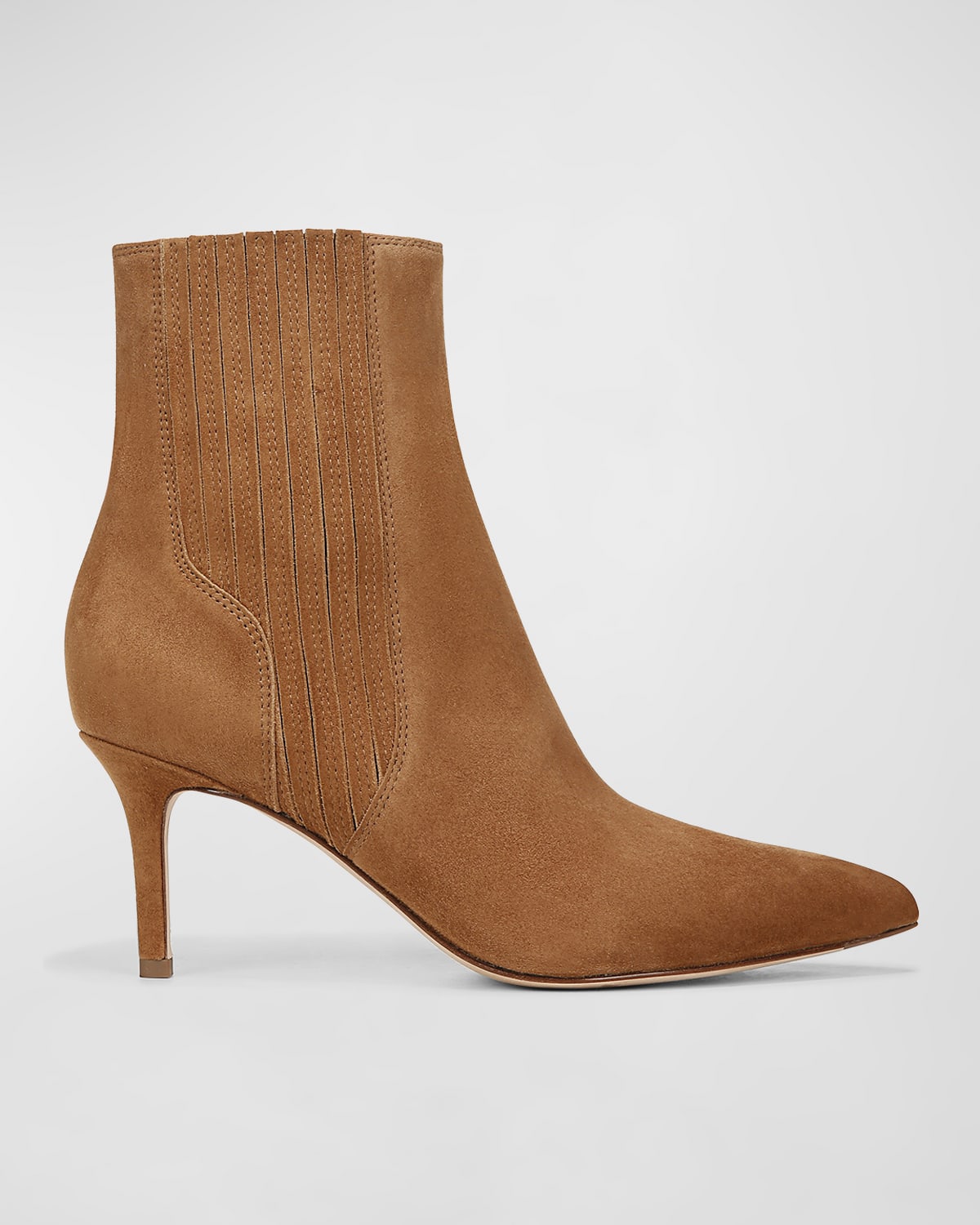 Shop Veronica Beard Lisa Suede Stiletto Chelsea Booties In Hazelwood