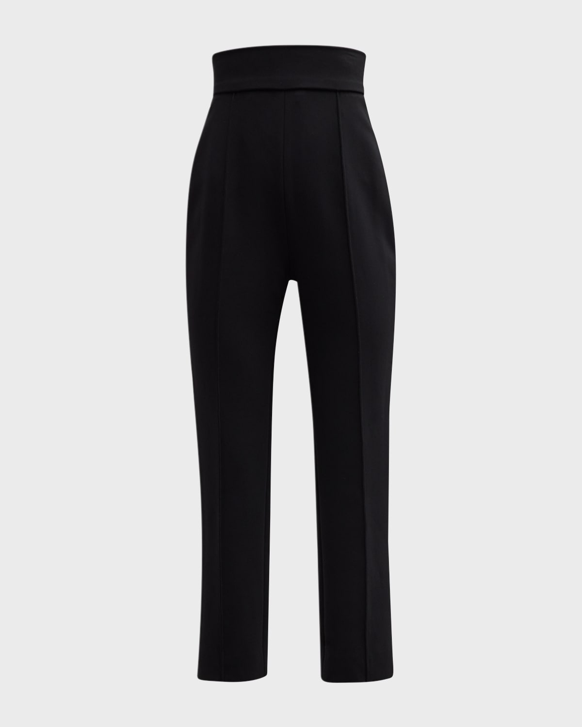 Shop Carolina Herrera High-rise Skinny-leg Ankle Crepe Pants In Black