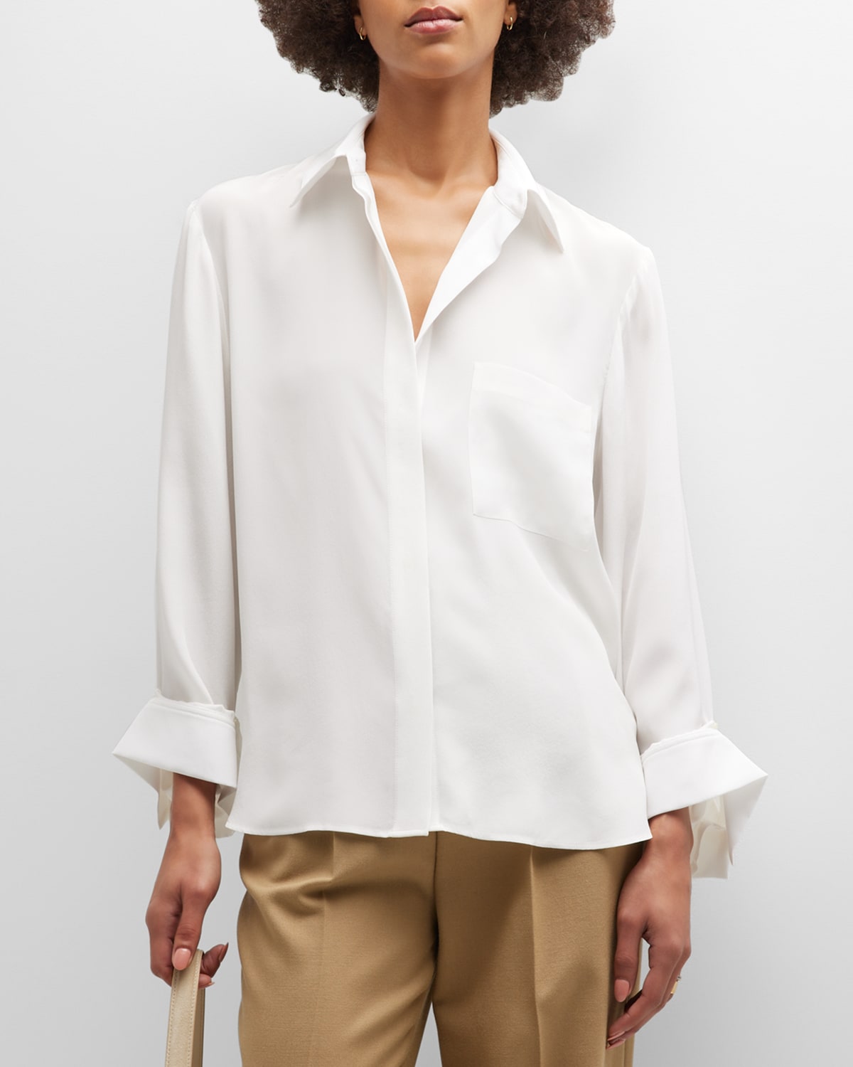 New Morning After Button-Front Cotton Shirt