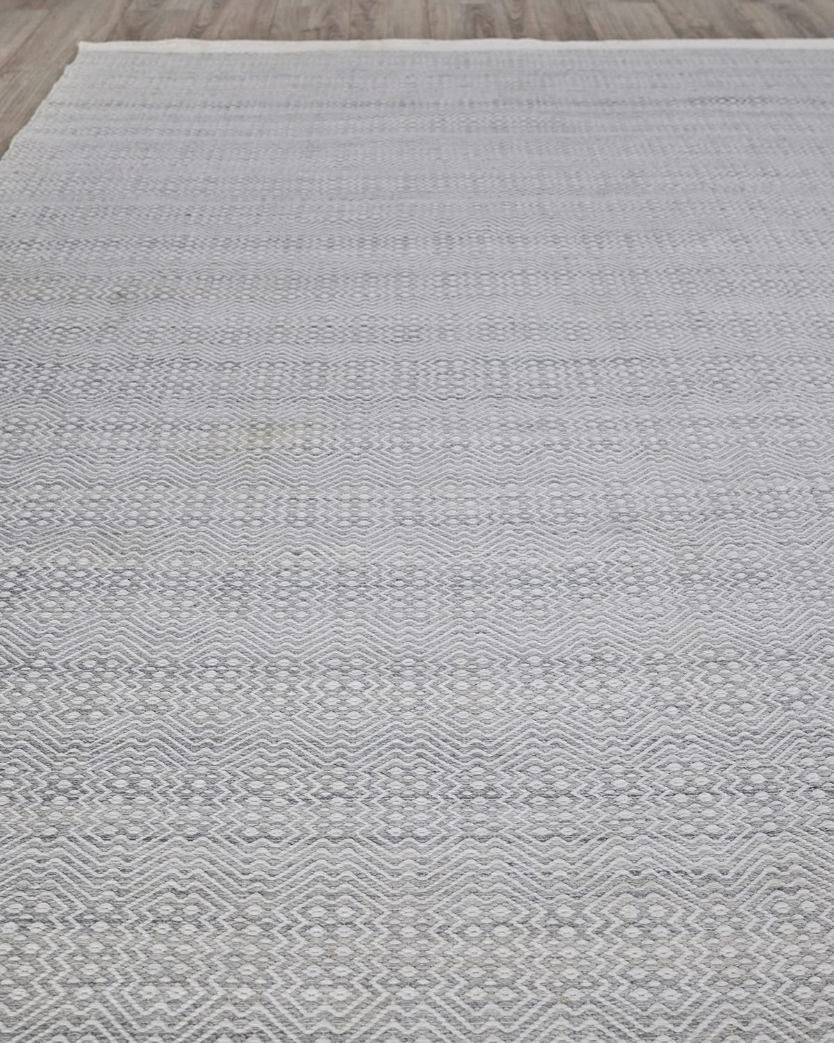 Shop Exquisite Rugs Naomi Indoor/outdoor Flat-weave Rug, 6' X 9' In Light Silver/ivory