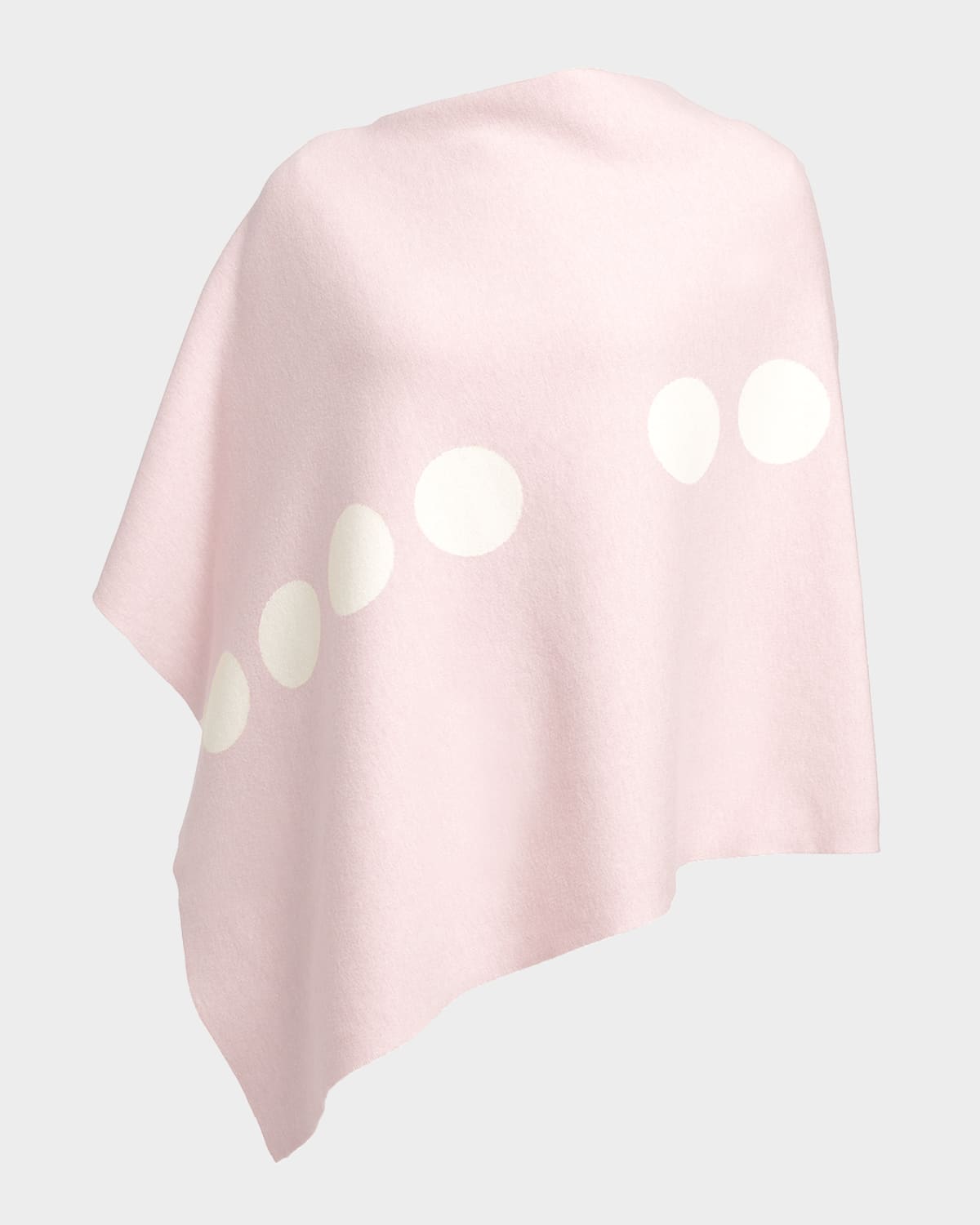 Elyse Maguire Reversible Morse Code Hug Poncho In Blush/ivory