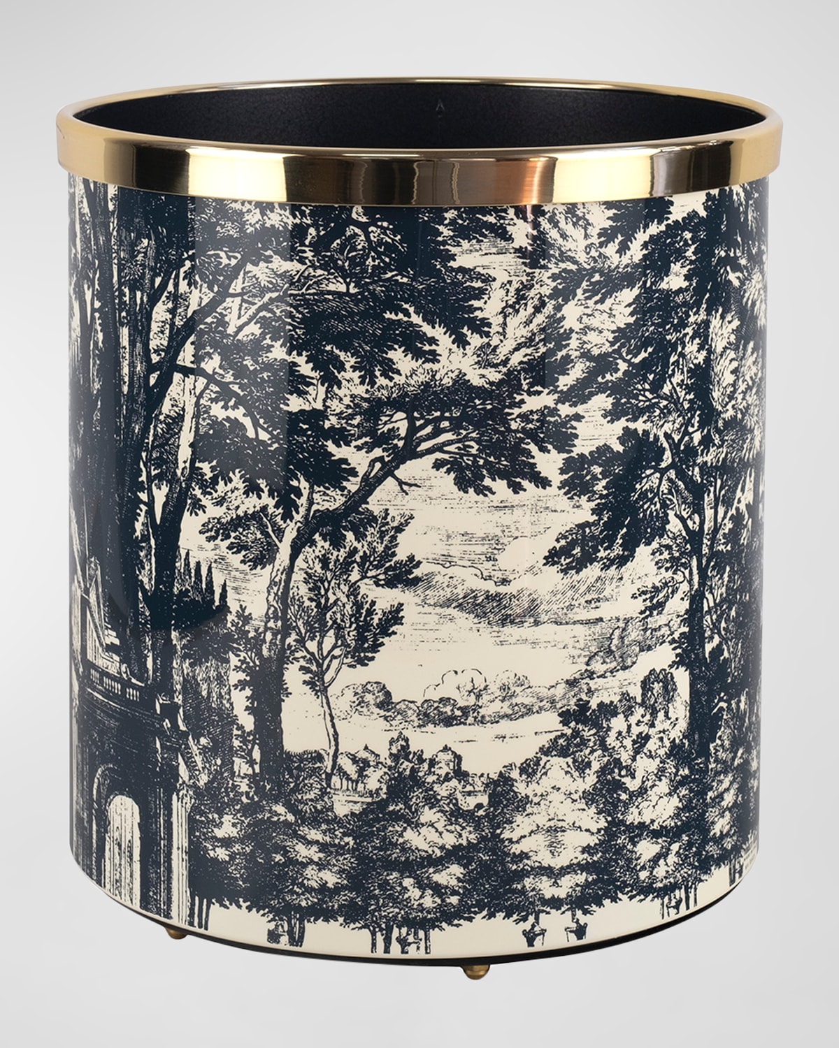 Fornasetti Paper Basket - Giardino Settecentesco Blue Ivory