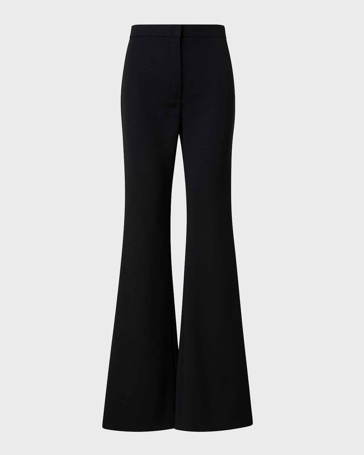 Shop Akris Punto Courtney Wool Crepe Bootcut Pants In Black