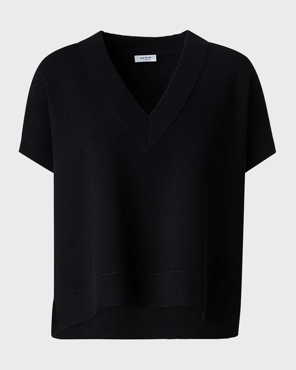 Akris Punto Milano Knit Oversize Pullover In Black