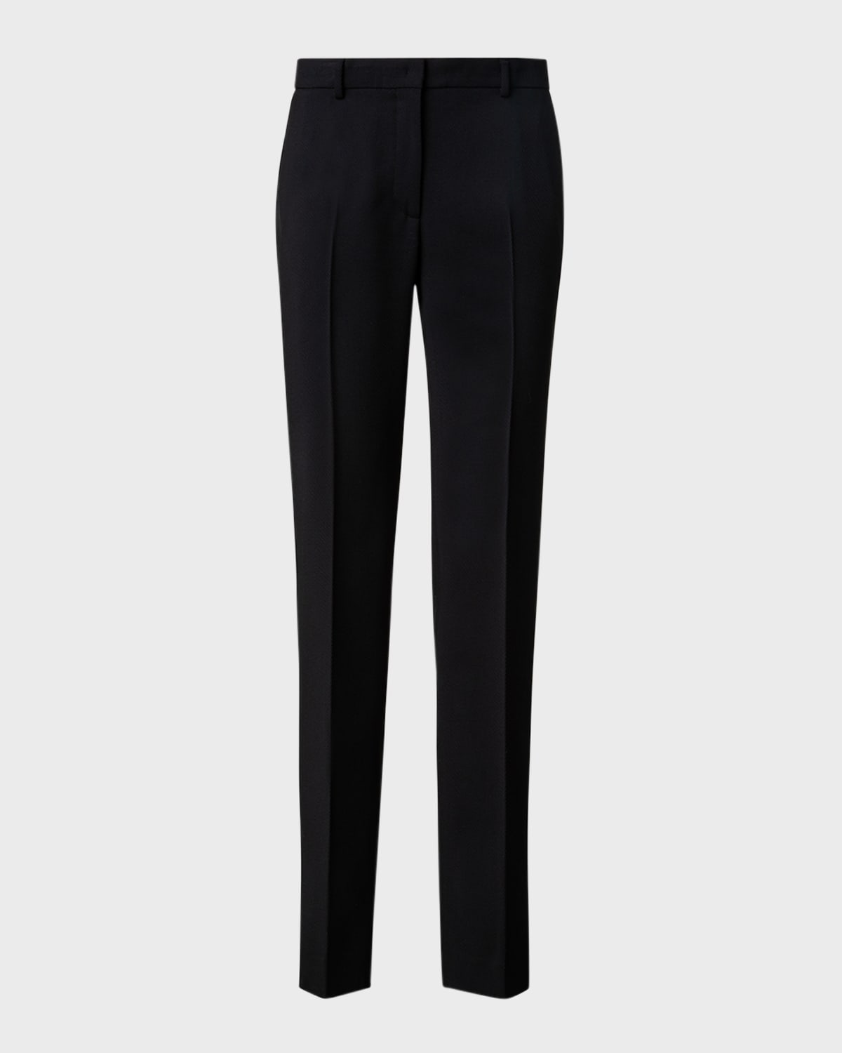 Akris Punto Mikko Straight-leg Wool Pants In Black
