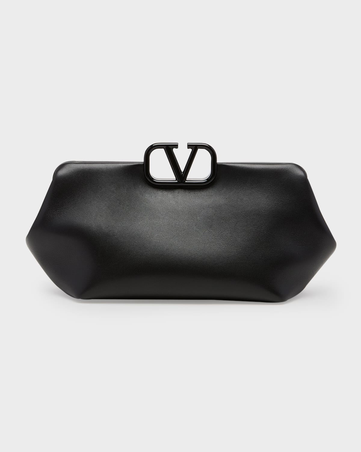 VALENTINO BACKPACK VLOGO LARGE IN NAPPA LEATHER BAGS BLACK