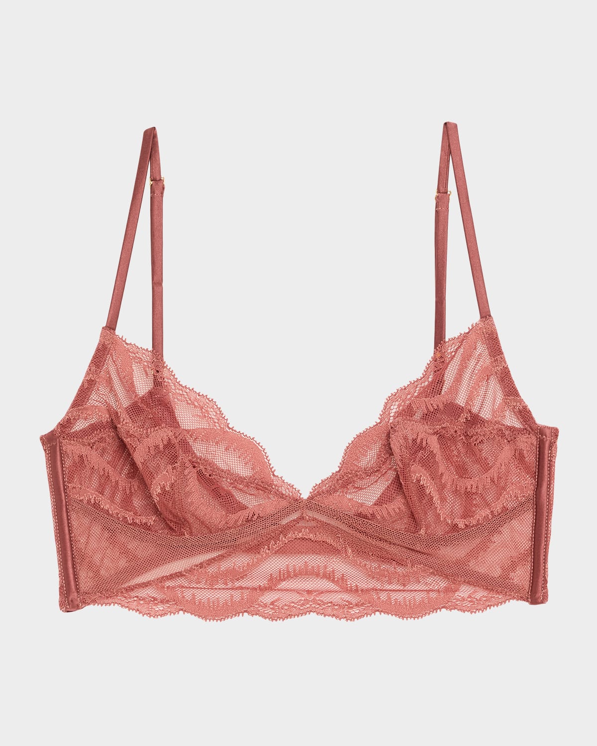 Kiki De Montparnasse Leche Moi Lace-trim Longline Bra In Pink
