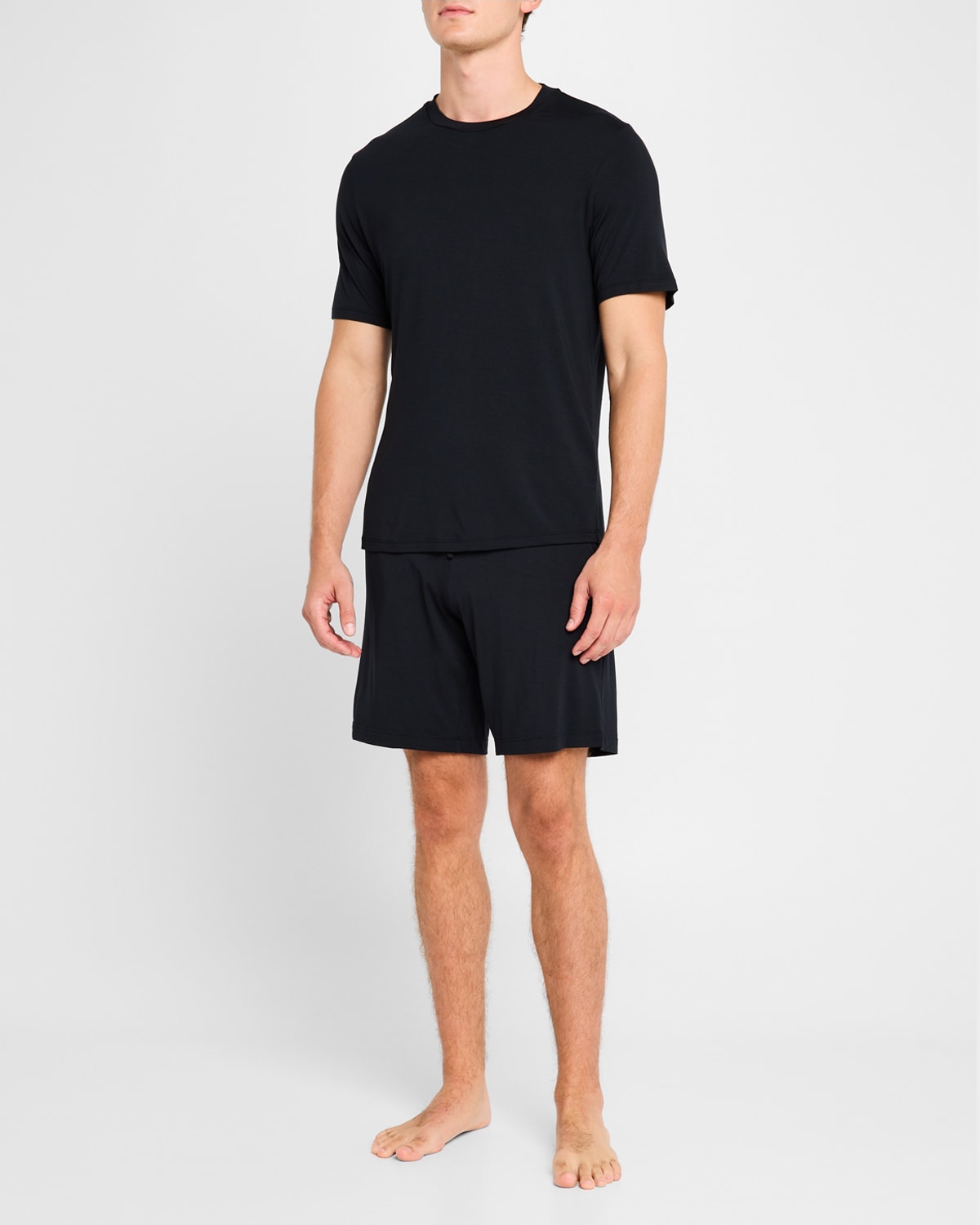 Eberjey Men's Henry Short Pajama Set In Black
