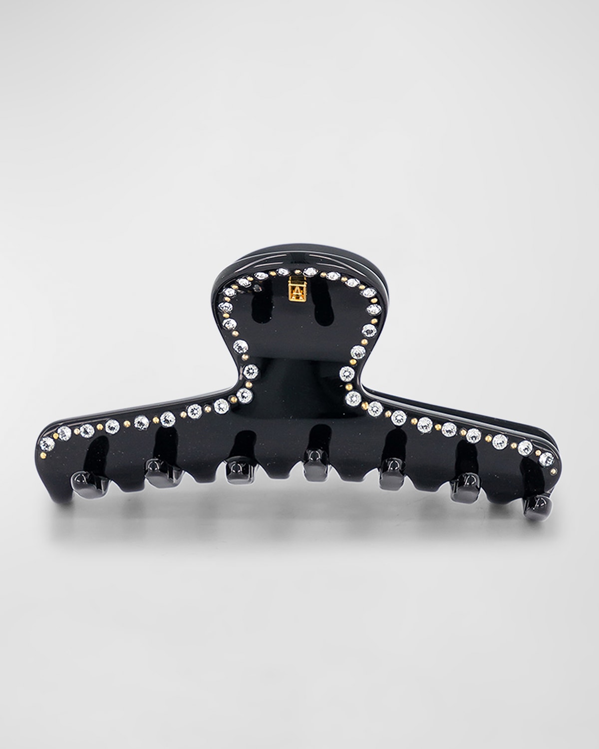 Shop Alexandre De Paris Raspail Crystal-embellished Claw Clip In Black