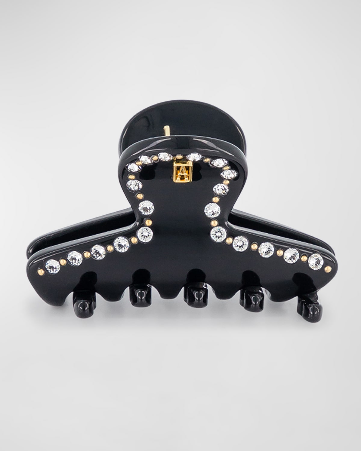 Alexandre De Paris Rapail Small Acetate & Crystal Claw Clip In Black