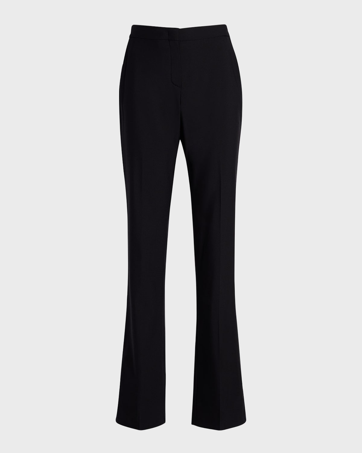 Another Tomorrow Merino Wool Classic Trousers In Black