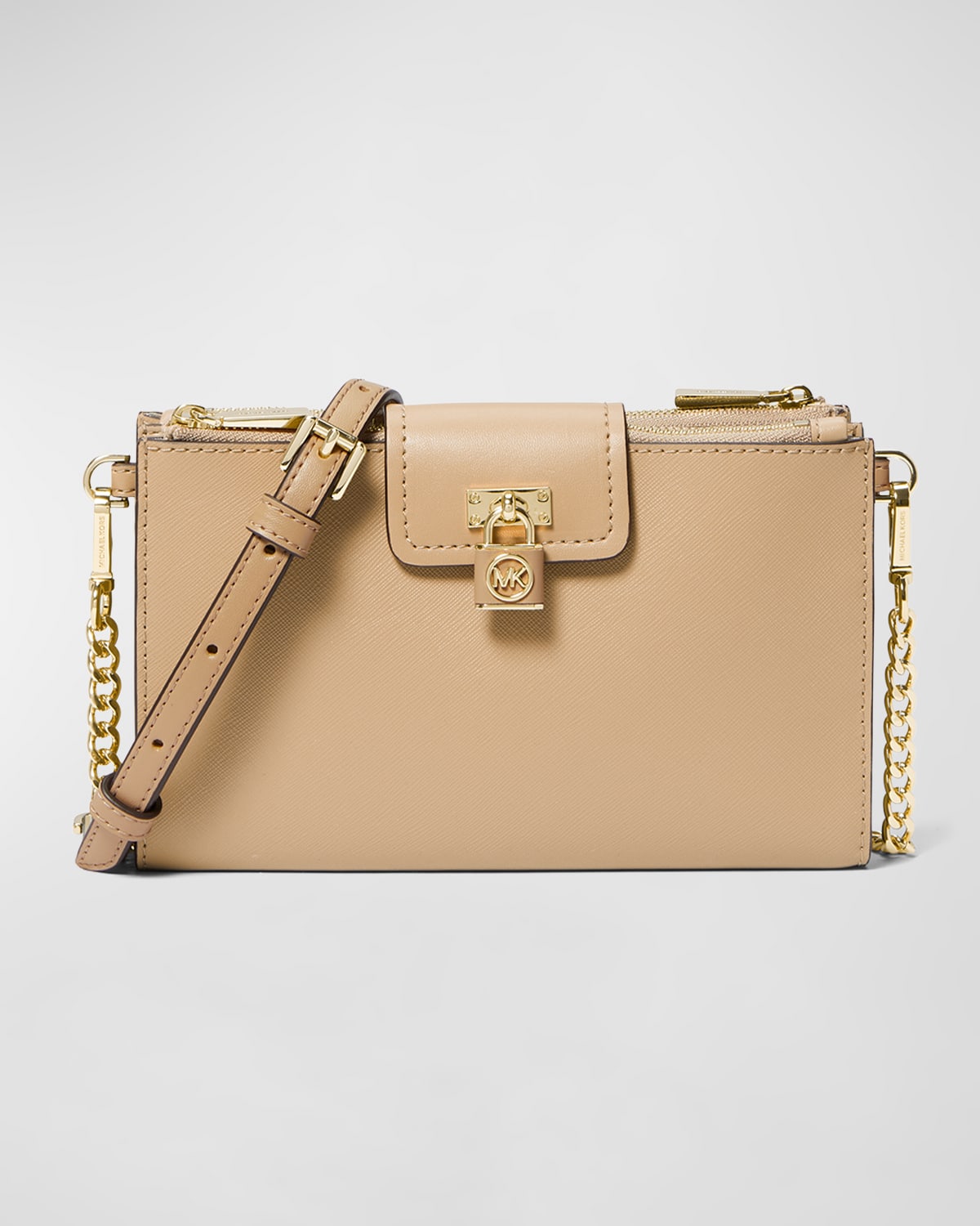 Michael Michael Kors Ruby Small Saffiano Leather Crossbody Bag In Camel
