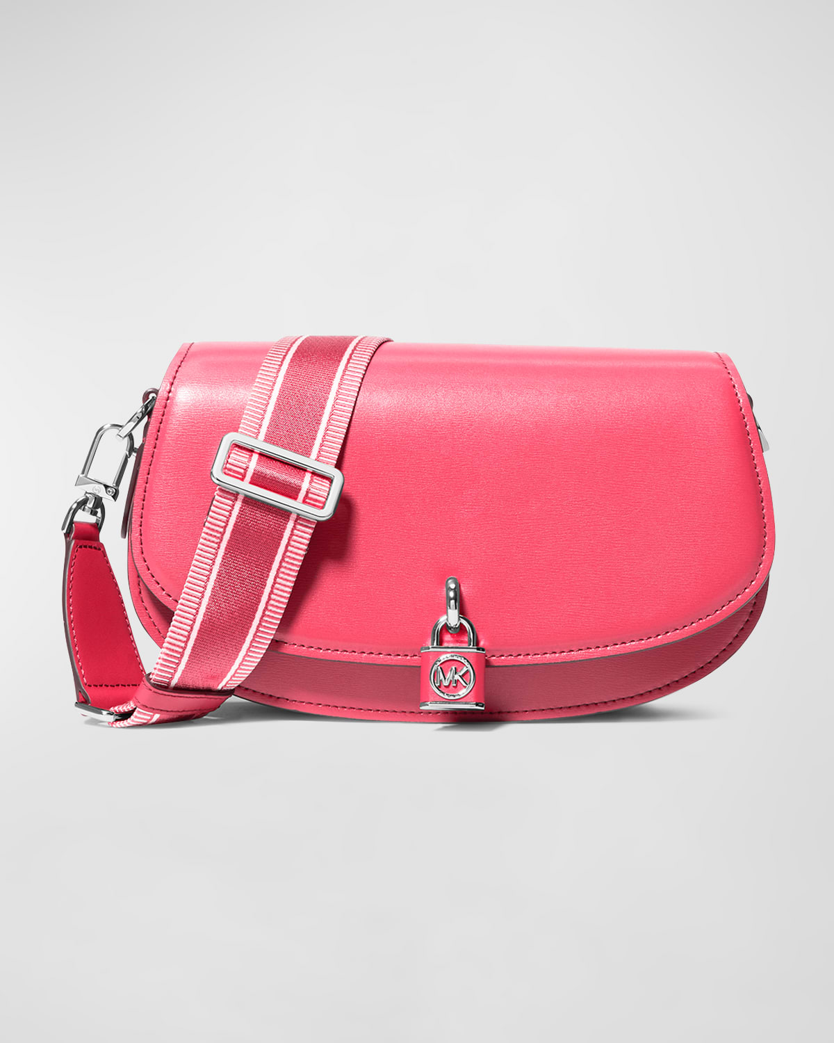 Michael Michael Kors Mila Medium Sling Leather Crossbody Bag In Pink