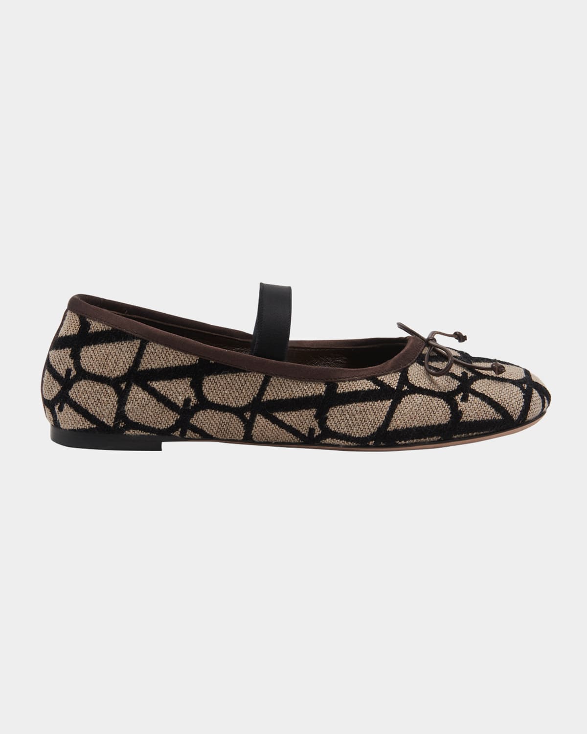 Toile Iconograph Leather Ballet Flats