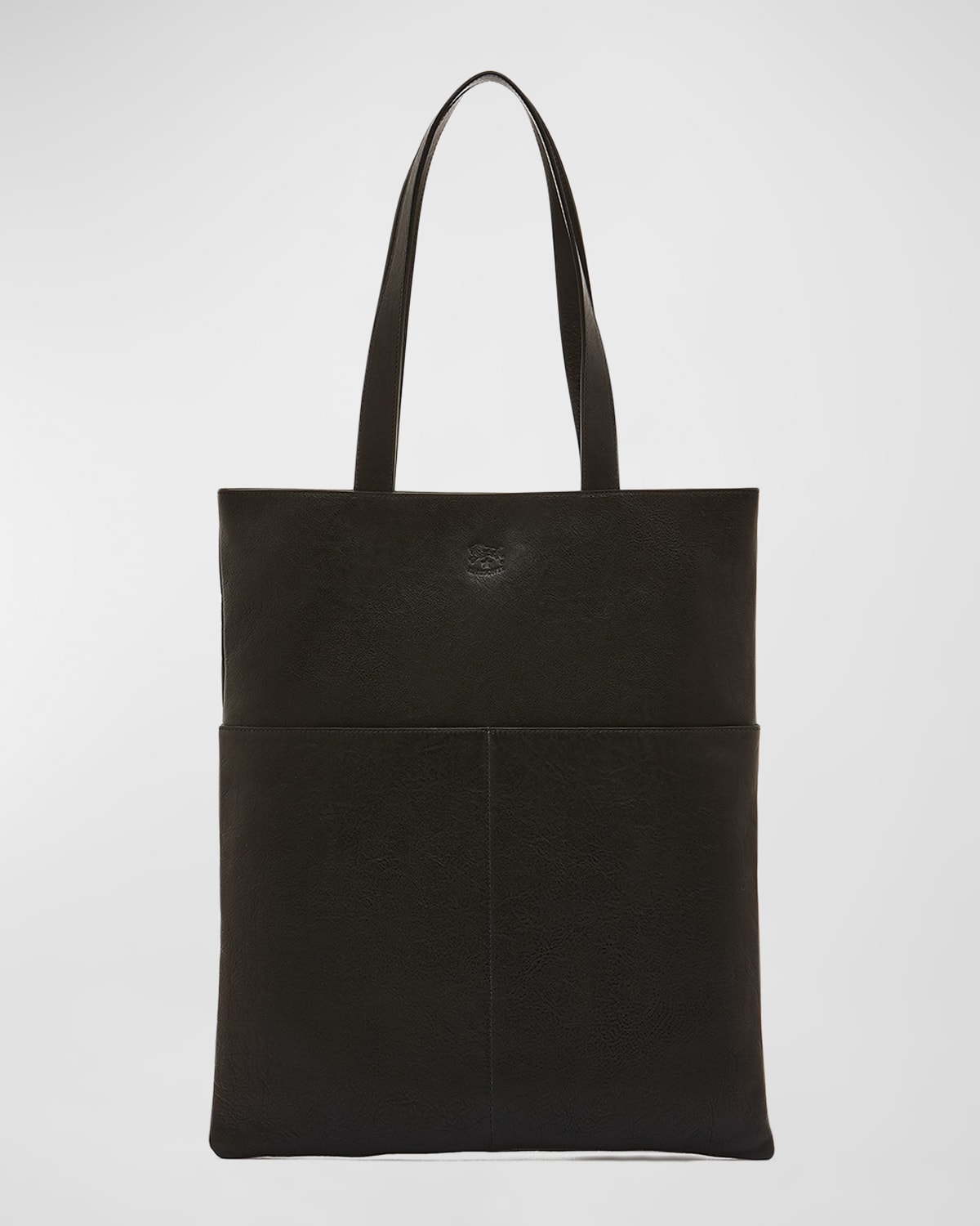 Shop Il Bisonte Men's Oriuolo Leather Tote Bag In Black