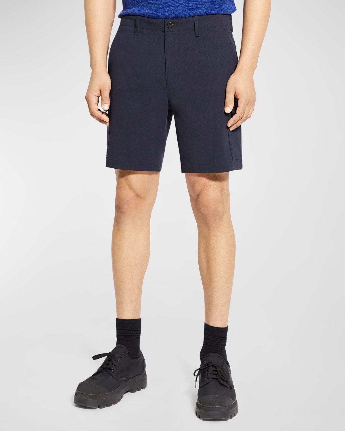 Theory Men's Zaine Neoteric Twill Shorts In Baltic