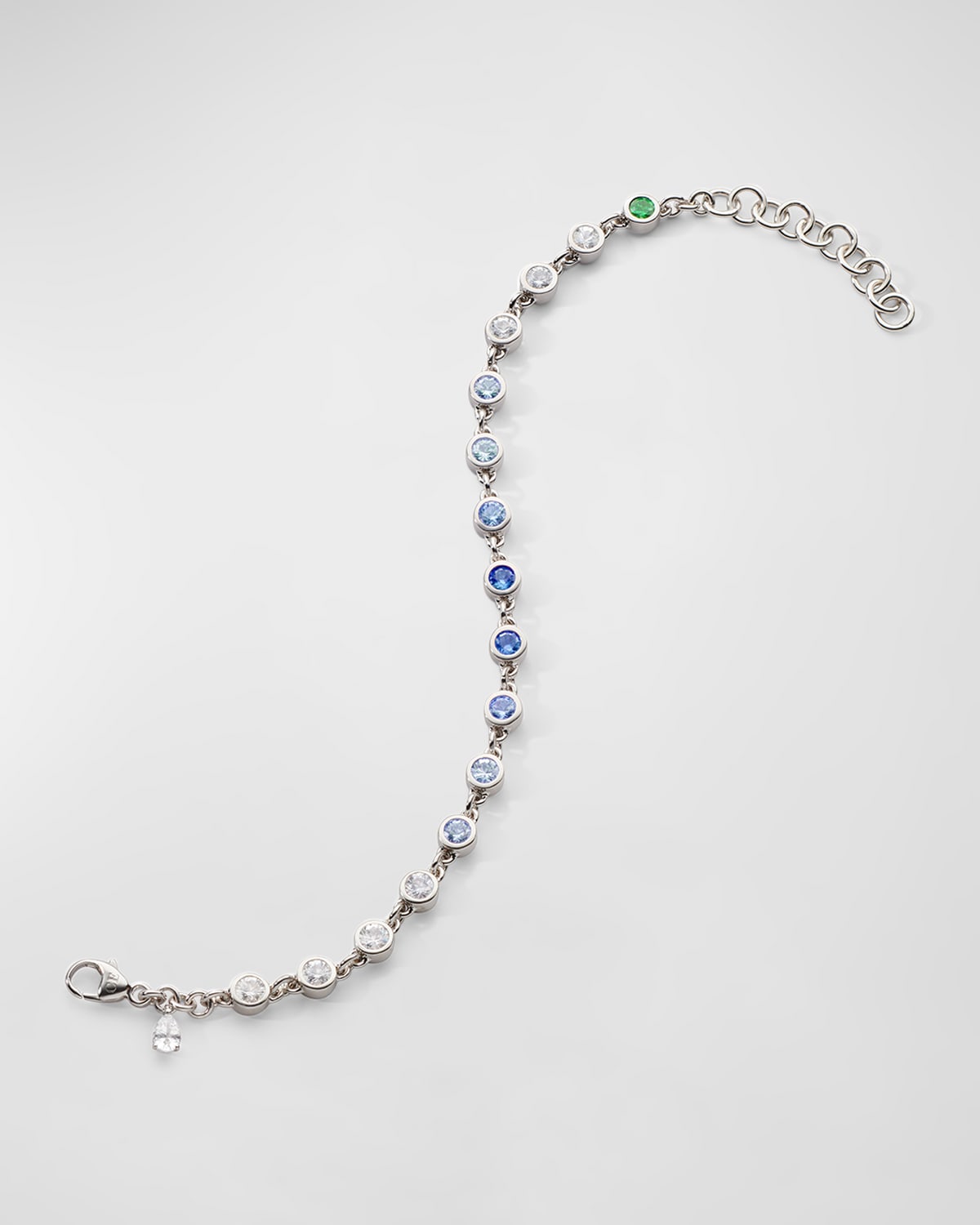 Sterling Silver Ombre Sapphire Tennis Bracelet