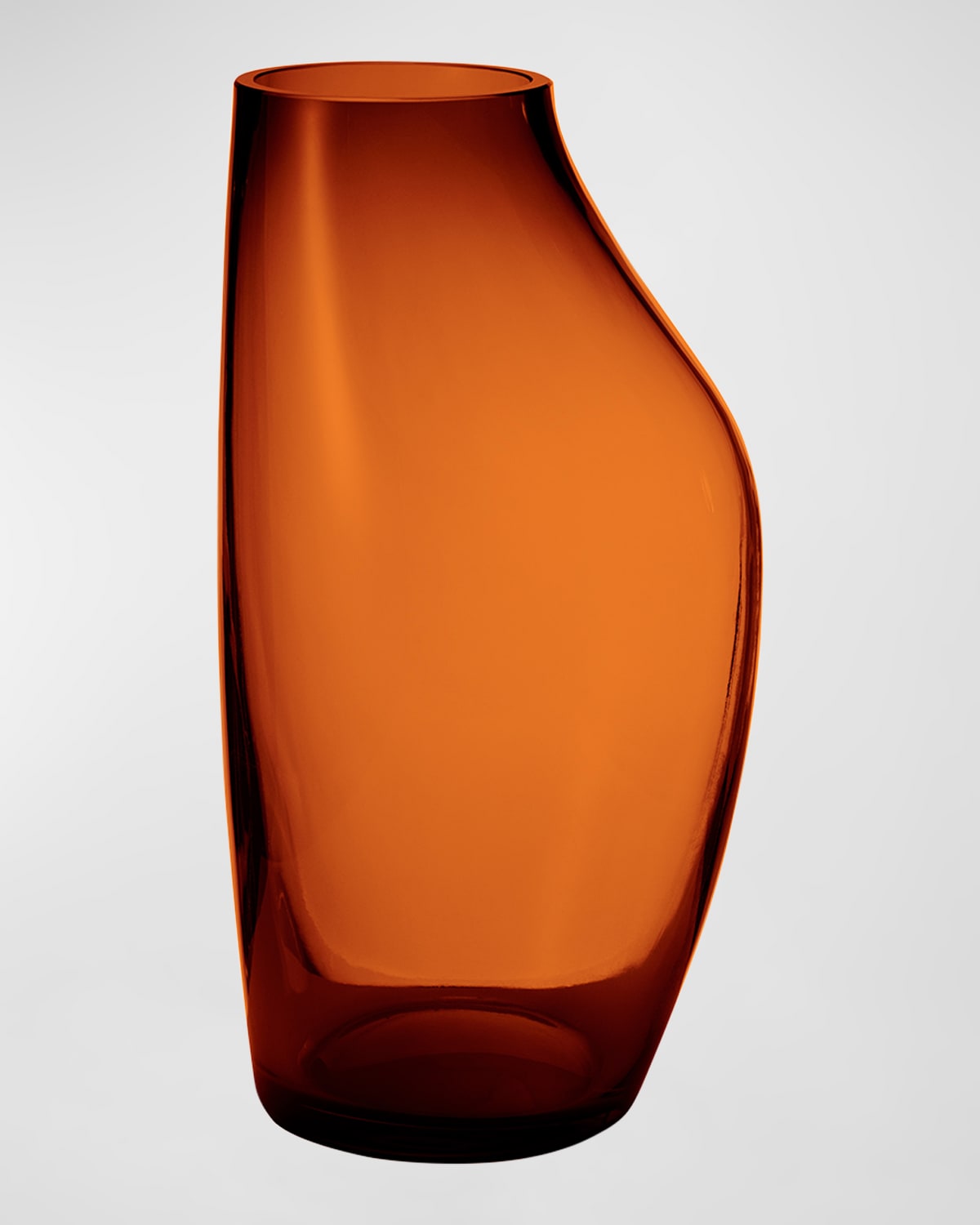 Georg Jensen Sky Amber Glass Vase, 8.5" In Orange