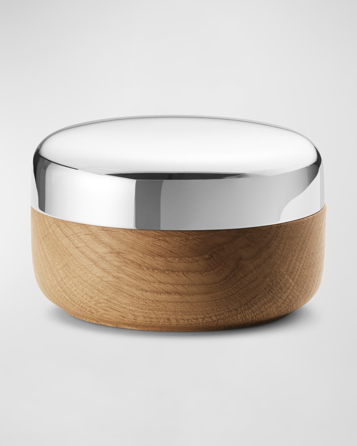 Alfredo Stainless Steel & Oak Salt Jar