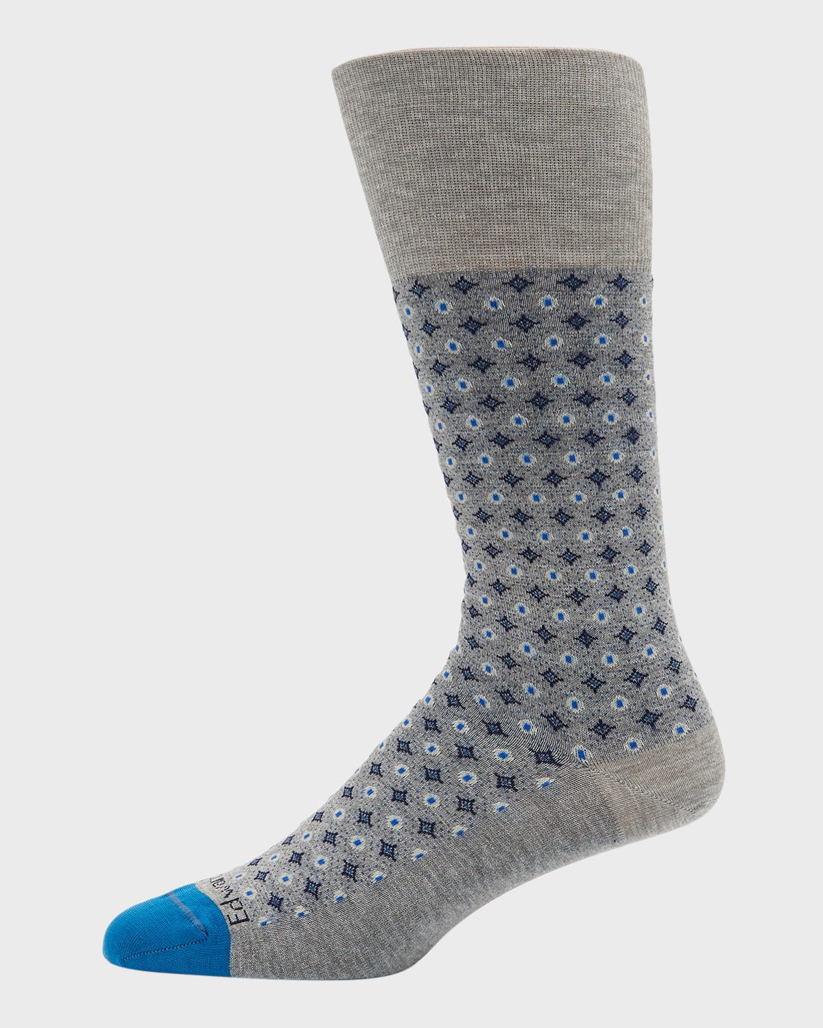 Edward Armah Men's Diamond-Print Crew Socks