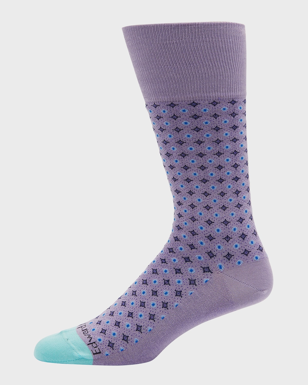 Edward Armah Men's Diamond-Print Crew Socks